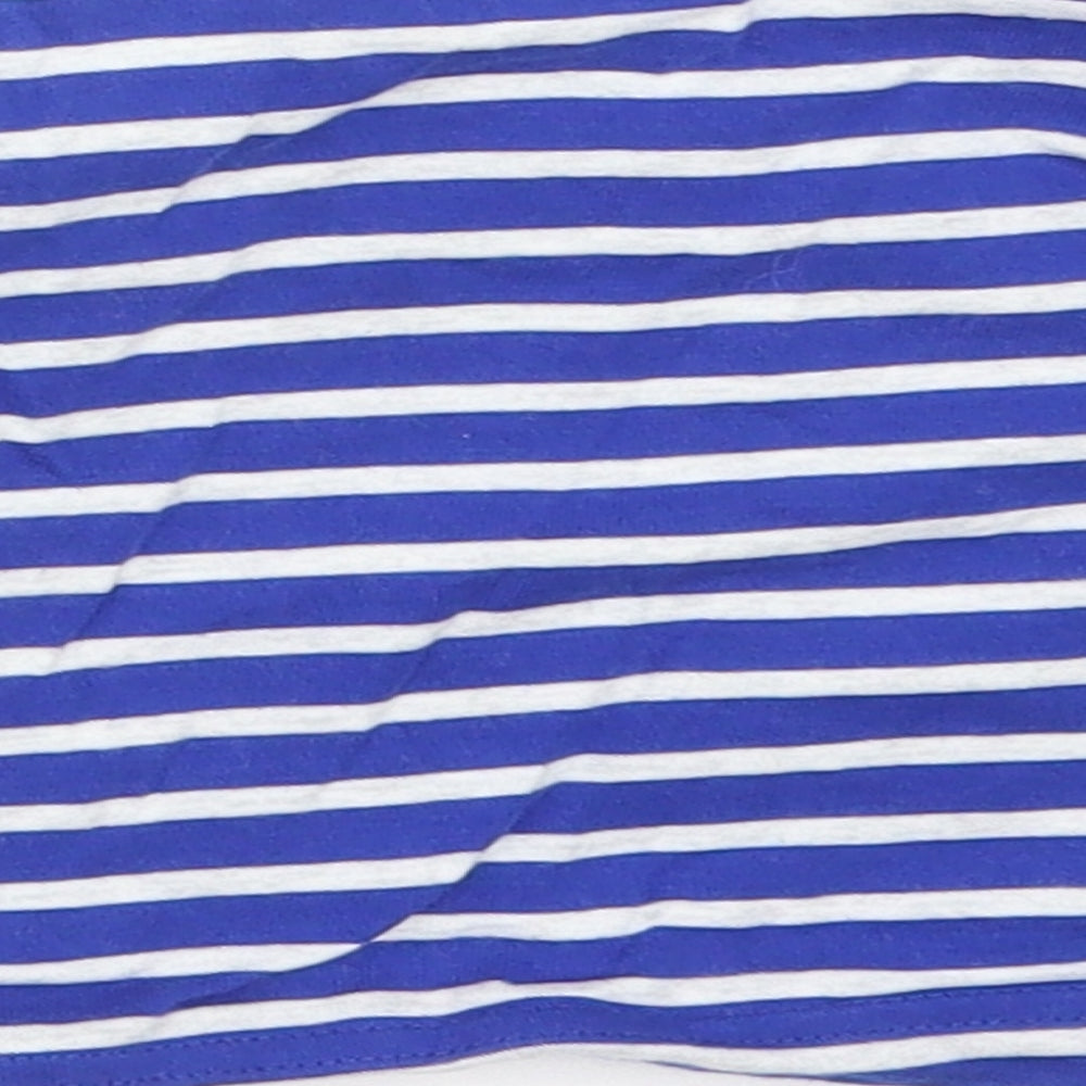 Blue Zoo Boys Multicoloured Striped Cotton Basic T-Shirt Size 0-3 Months Round Neck  - FIRE ENGINE