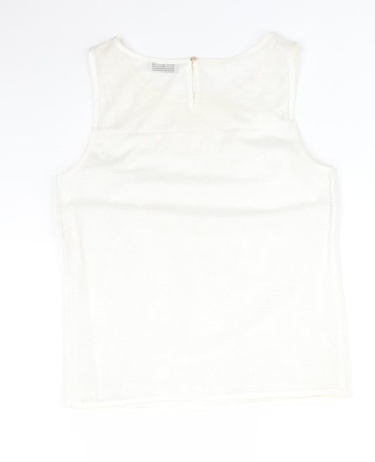 Womens UK Size 8 Soon White Basic T-Shirt