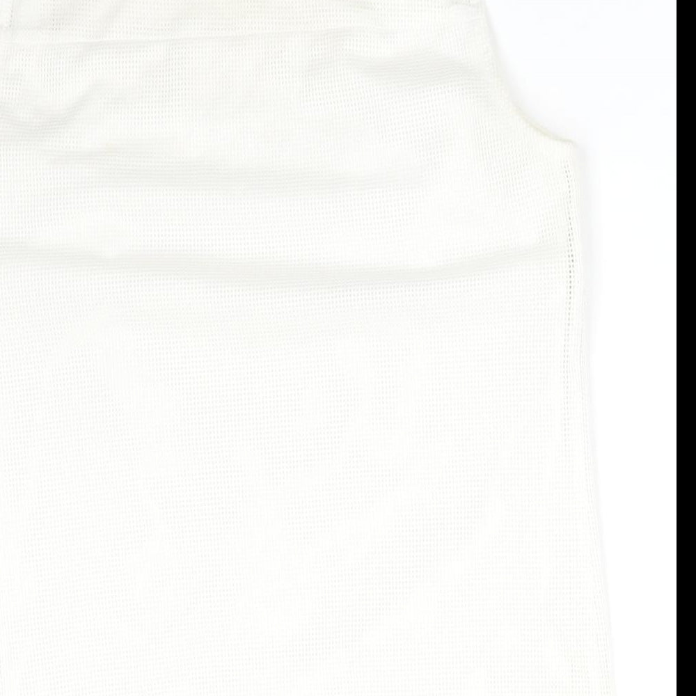 Womens UK Size 8 Soon White Basic T-Shirt