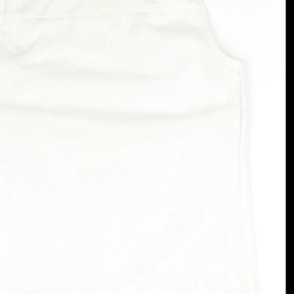 Womens UK Size 8 Soon White Basic T-Shirt
