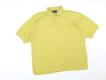 Mainstream Mens Green  Cotton  Polo Size XL Collared