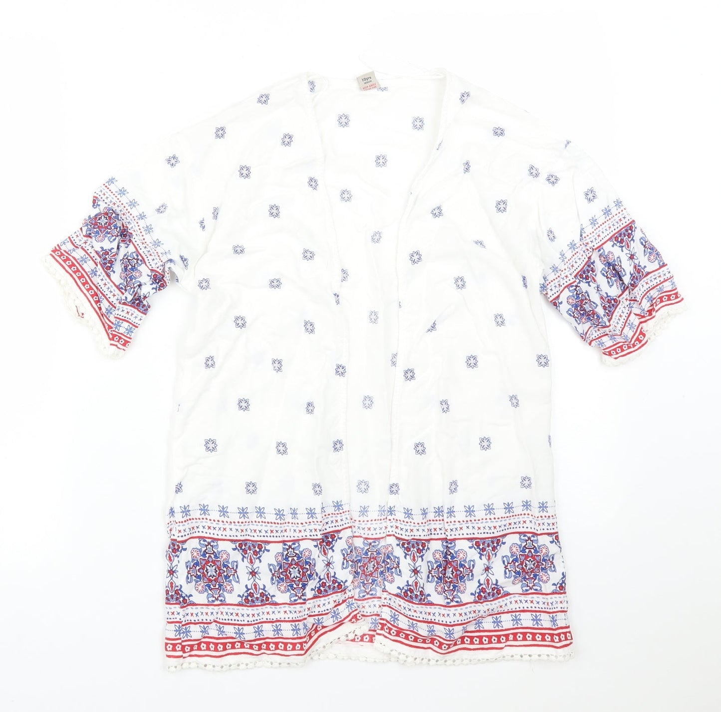 TU Girls Multicoloured  Floral Viscose Cardigan Jumper Size 10 Years