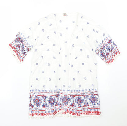 TU Girls Multicoloured  Floral Viscose Cardigan Jumper Size 10 Years