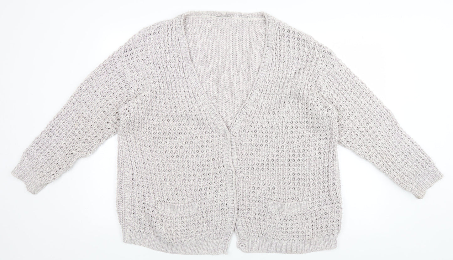 Womens UK Size  Preworn Pink Cardigan Jumper