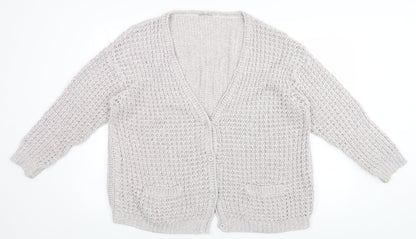 Womens UK Size  Preworn Pink Cardigan Jumper
