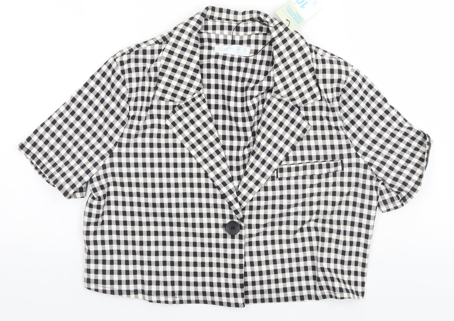 Primark Womens White Check  Jacket  Size 10