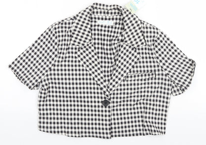 Primark Womens White Check  Jacket  Size 10