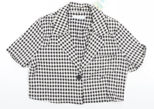 Primark Womens White Check  Jacket  Size 10