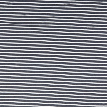 Missguided Womens Blue Striped Polyester Basic T-Shirt Size 8 Round Neck