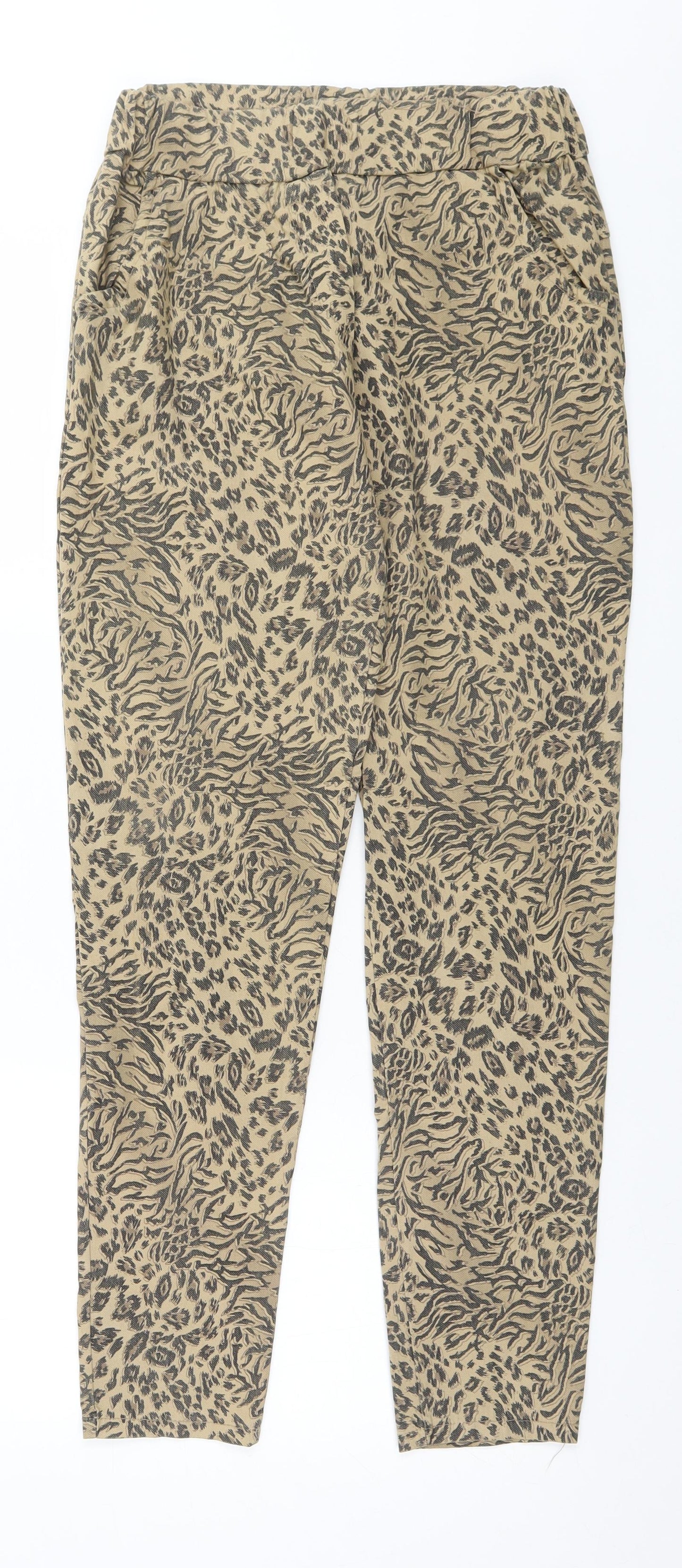 Womens UK Size 10 Preworn Regular Fit Sweatpants Brown Trousers