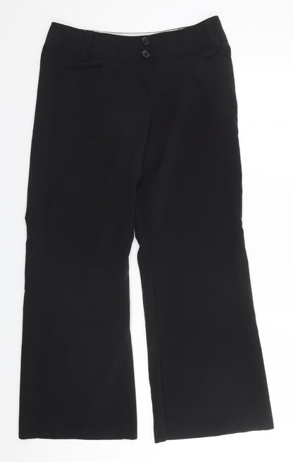 Womens UK Size 12 New Look Regular Fit  Black Trousers