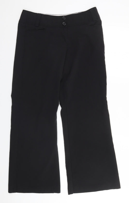 Womens UK Size 12 New Look Regular Fit  Black Trousers