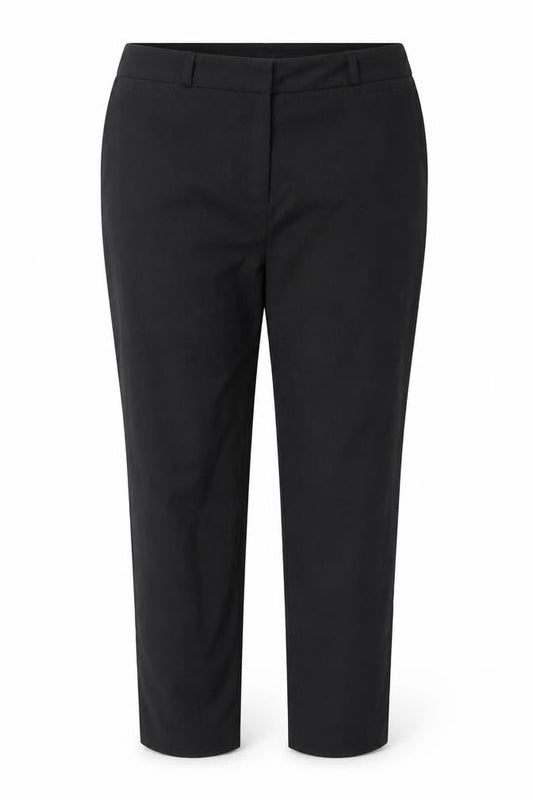 Marks and Spencer Womens Black  Flax Trousers  Size 12 L24 in Regular