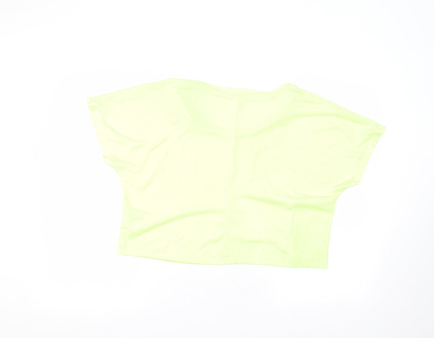 Matalan Womens Green  Polyester Basic T-Shirt Size M Round Neck