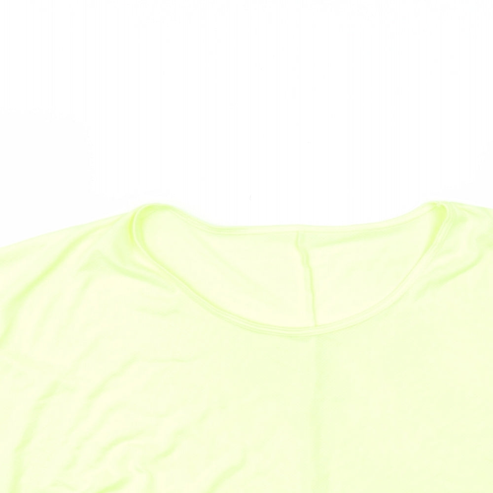 Matalan Womens Green  Polyester Basic T-Shirt Size M Round Neck