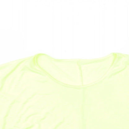 Matalan Womens Green  Polyester Basic T-Shirt Size M Round Neck