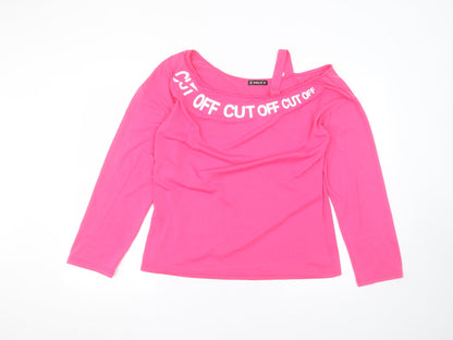 Womens UK Size M Sheilay Pink Basic T-Shirt
