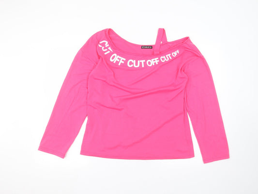 Womens UK Size M Sheilay Pink Basic T-Shirt