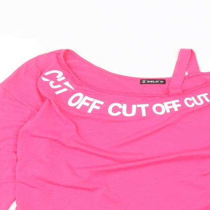 Womens UK Size M Sheilay Pink Basic T-Shirt