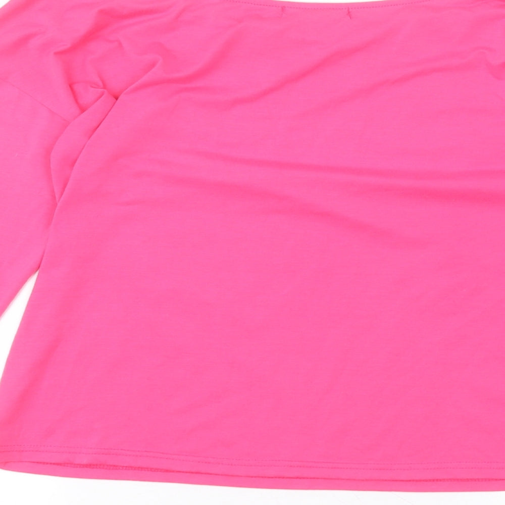 Womens UK Size M Sheilay Pink Basic T-Shirt