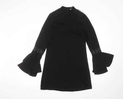 Primark Womens Black  Polyester Basic Blouse Size 6 Round Neck