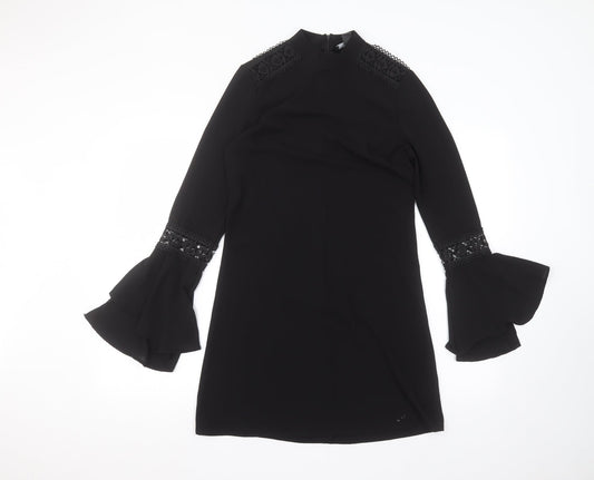 Primark Womens Black  Polyester Basic Blouse Size 6 Round Neck