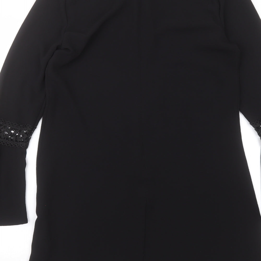 Primark Womens Black  Polyester Basic Blouse Size 6 Round Neck