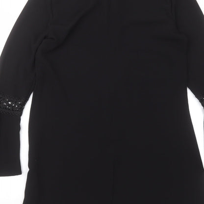 Primark Womens Black  Polyester Basic Blouse Size 6 Round Neck