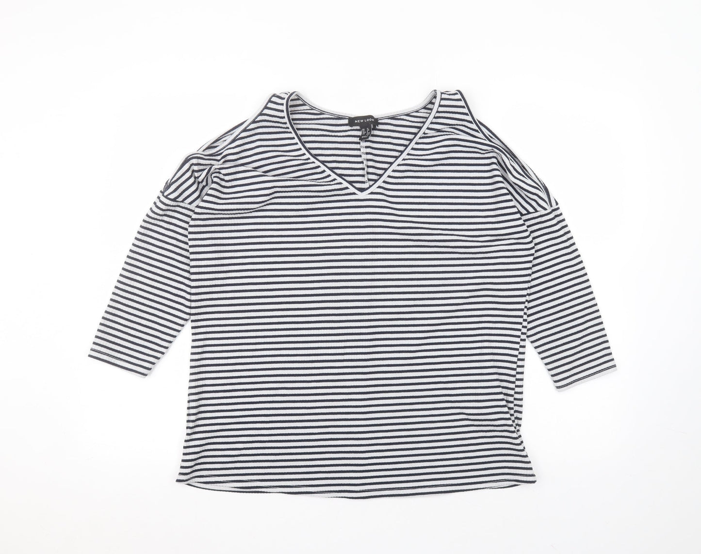 Womens UK Size 12 New Look White Basic T-Shirt
