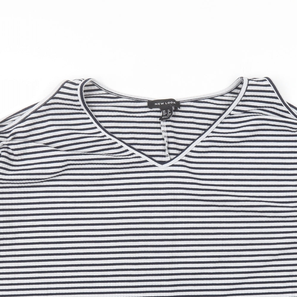 Womens UK Size 12 New Look White Basic T-Shirt