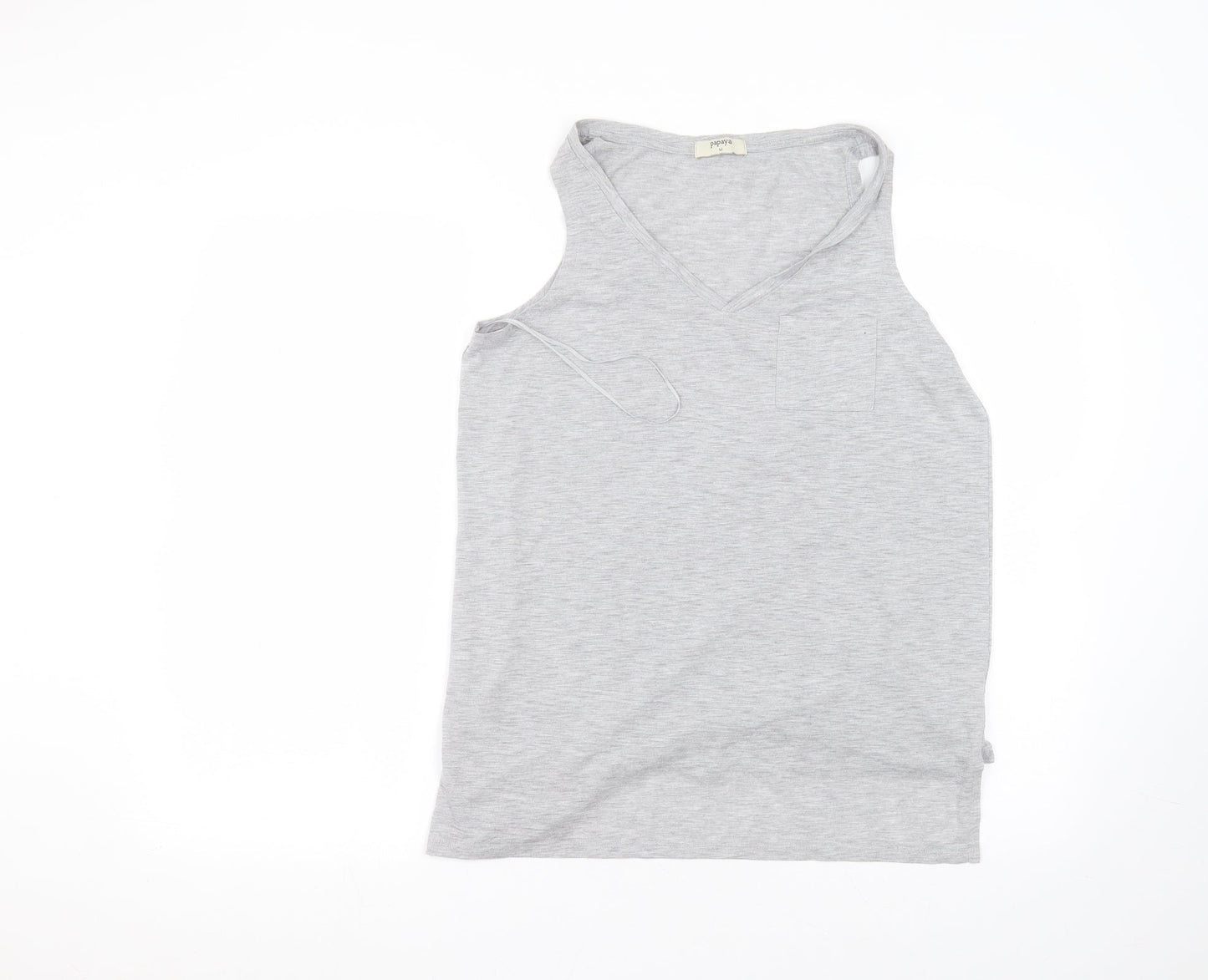 Matalan Womens Grey  Polyester Basic T-Shirt Size M Round Neck