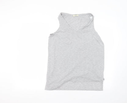 Matalan Womens Grey  Polyester Basic T-Shirt Size M Round Neck