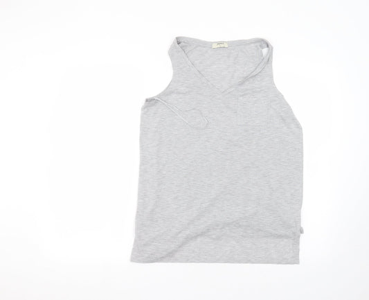 Matalan Womens Grey  Polyester Basic T-Shirt Size M Round Neck