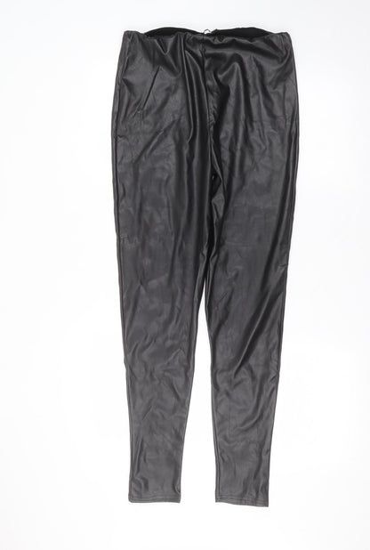 Womens UK Size 12 PRETTYLITTLETHING Regular Fit  Black Trousers