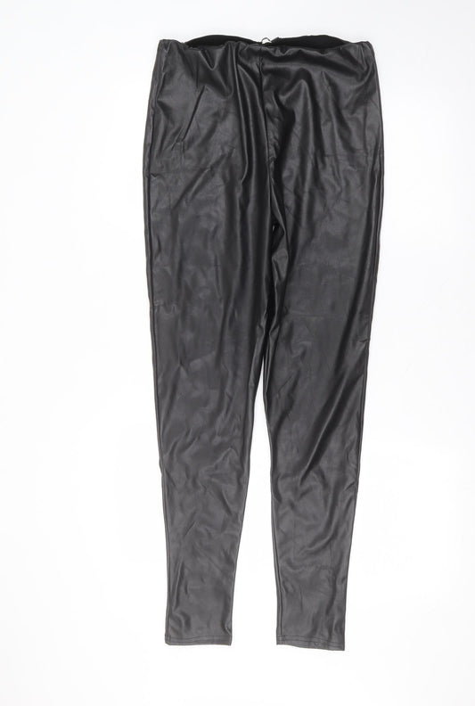 Womens UK Size 12 PRETTYLITTLETHING Regular Fit  Black Trousers