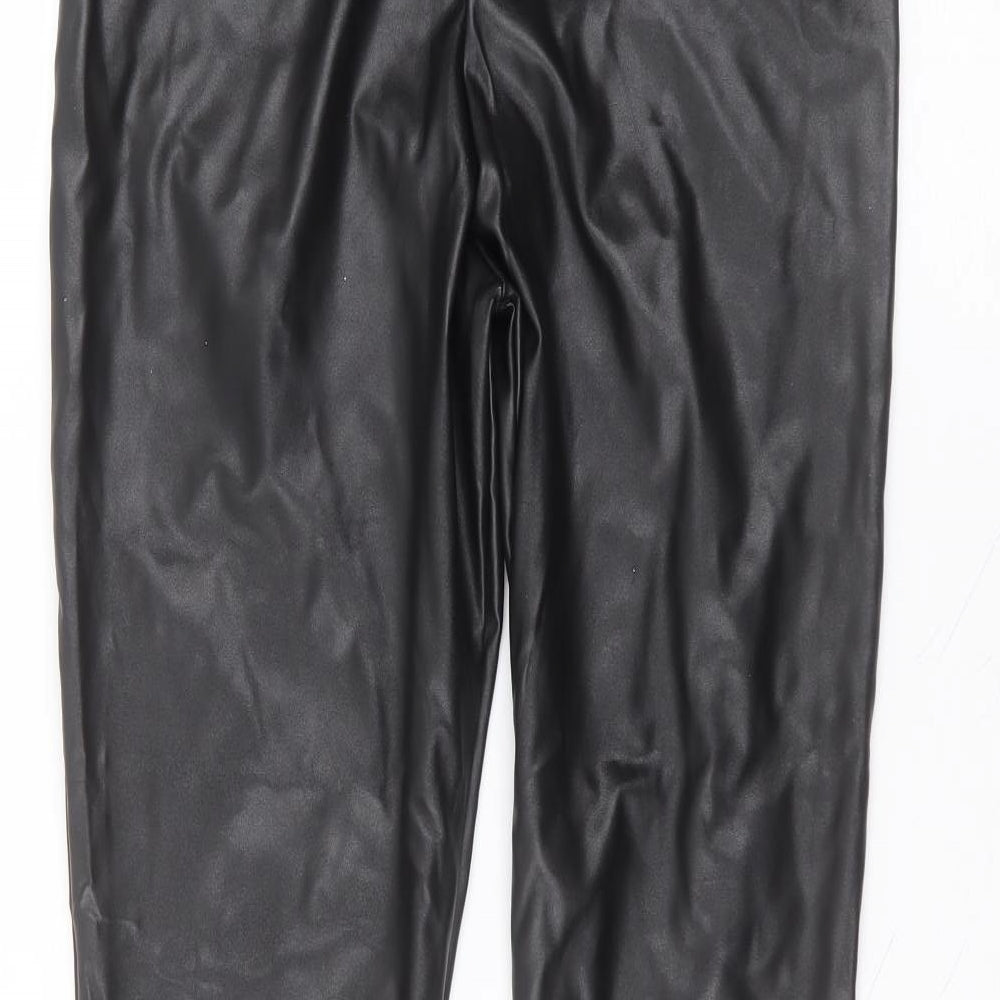 Womens UK Size 12 PRETTYLITTLETHING Regular Fit  Black Trousers