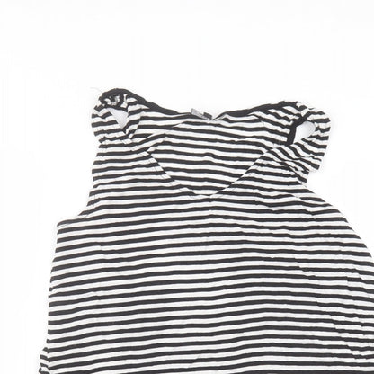 Womens UK Size 8 Warehouse Black Basic Blouse