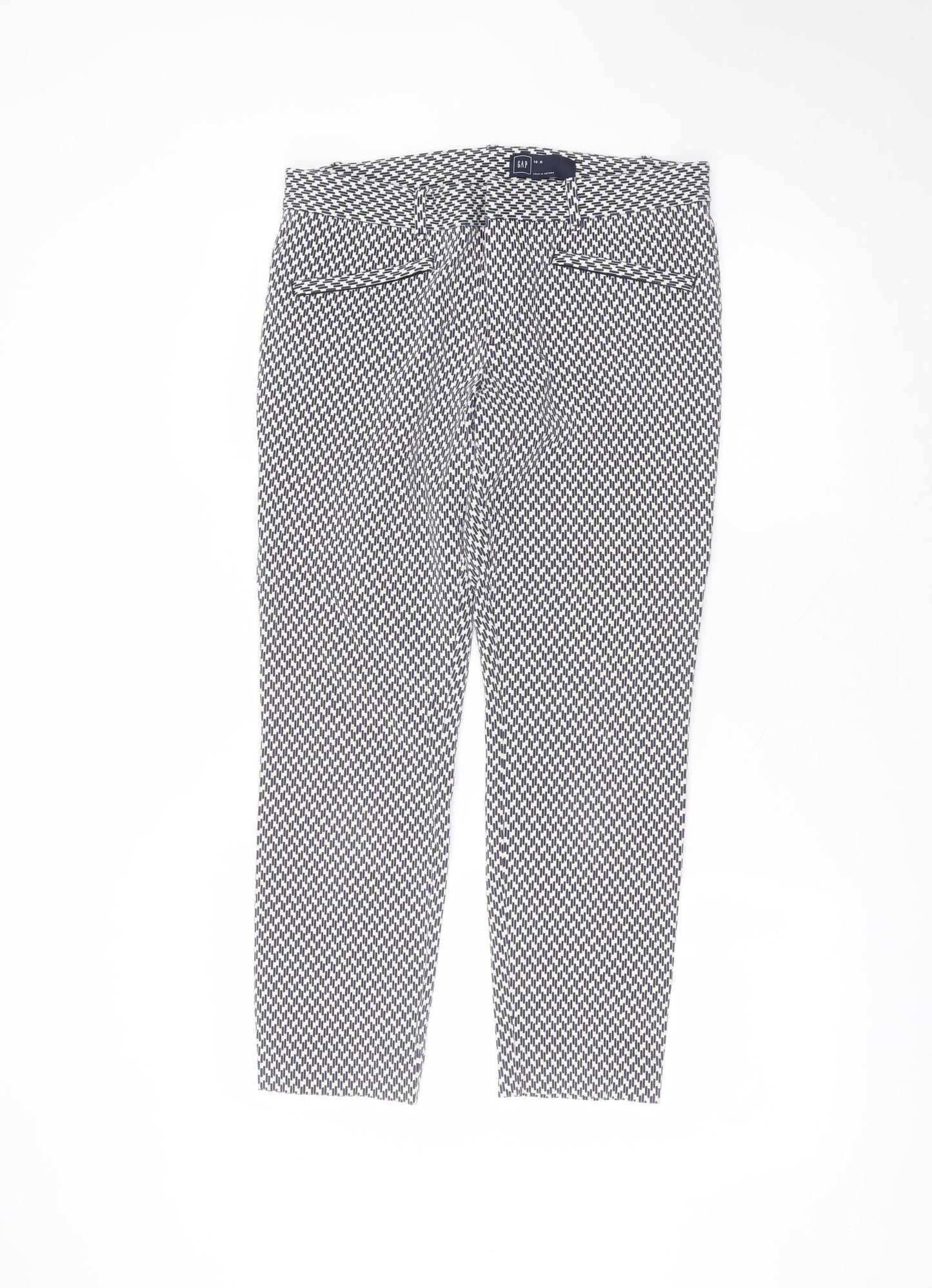 Womens UK Size 10 Gap Regular Fit  White Trousers
