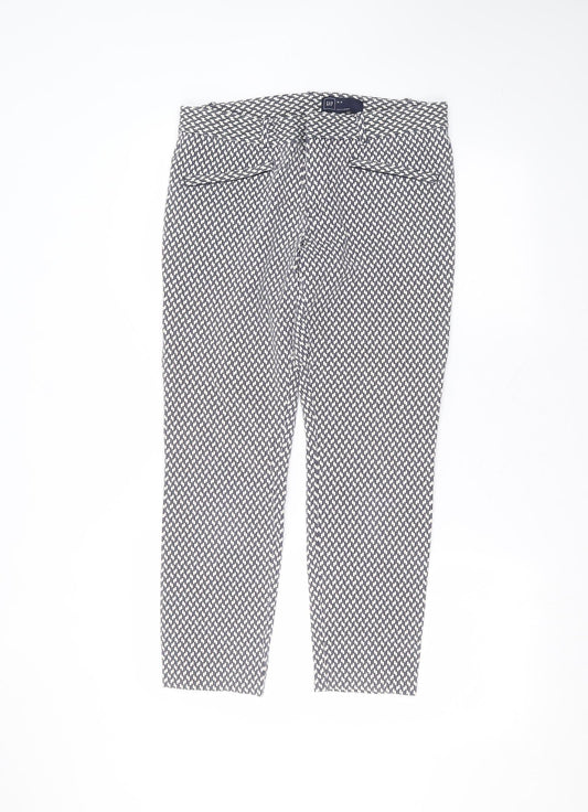 Womens UK Size 10 Gap Regular Fit  White Trousers