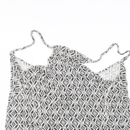 Atmosphere Womens White  Viscose Basic Tank Size M Round Neck