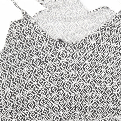 Atmosphere Womens White  Viscose Basic Tank Size M Round Neck