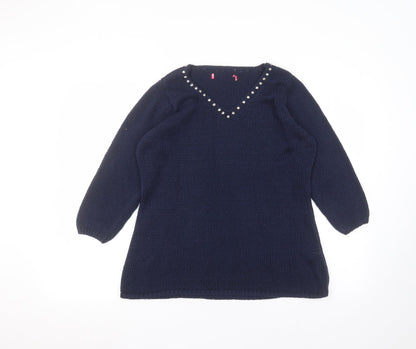 Womens UK Size 12 Together Blue Pullover Jumper