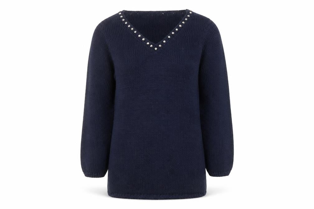 Womens UK Size 12 Together Blue Pullover Jumper