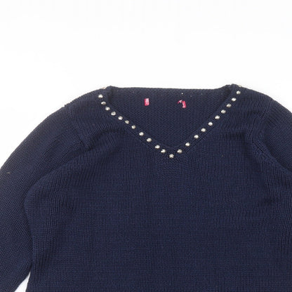 Womens UK Size 12 Together Blue Pullover Jumper