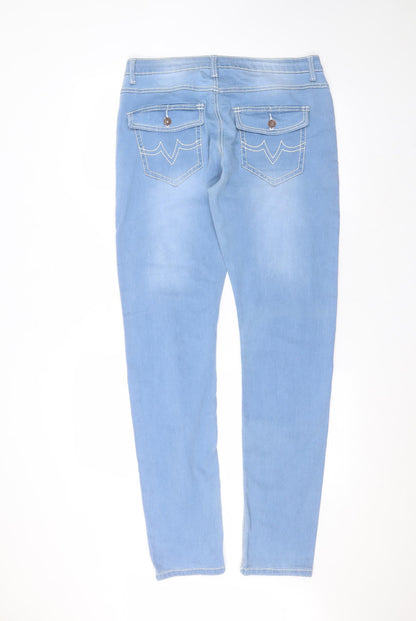 Womens UK Size XL Preworn Regular Fit Skinny Blue Jeans