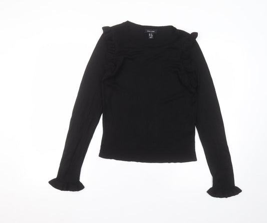 Womens UK Size 10 New Look Black Basic T-Shirt