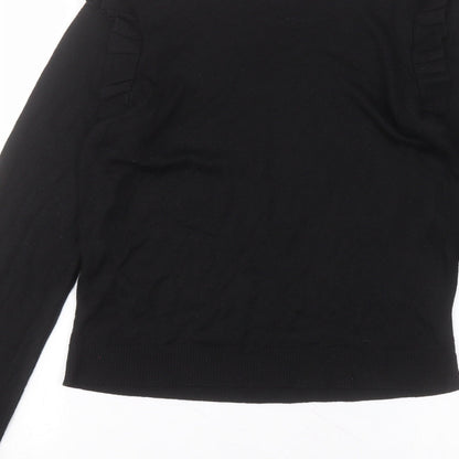 Womens UK Size 10 New Look Black Basic T-Shirt