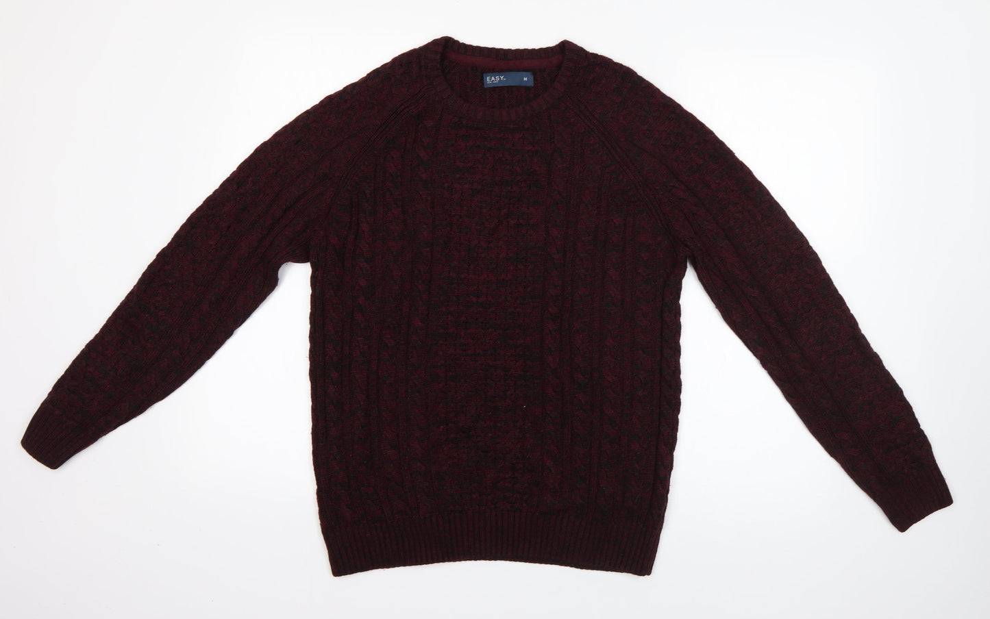 Matalan Mens Purple Round Neck  Acrylic Pullover Jumper Size M