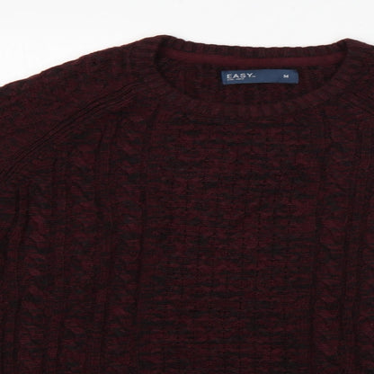 Matalan Mens Purple Round Neck  Acrylic Pullover Jumper Size M