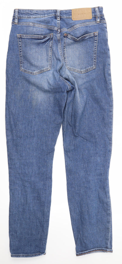 H&M Womens Blue  Cotton Skinny Jeans Size 10 L28 in Regular